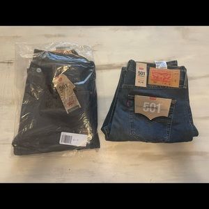 2 pair Levi’s 501 Original Button Fly jeans